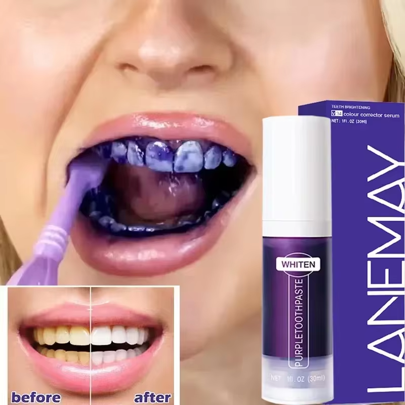 Purple Toning Shampoo - V34 Dentifricio sbiancante per denti viola
